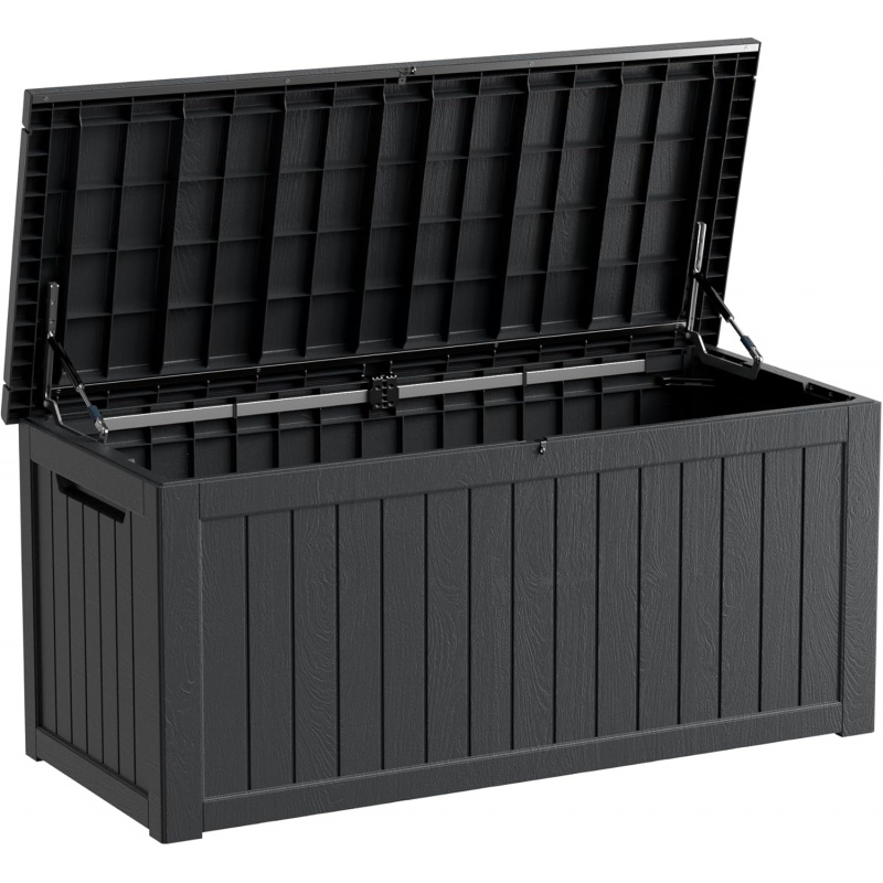 Garden Storage Box - 2026 New：270 Lockable Resin Outdoor Storage