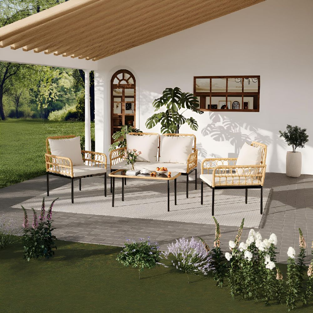 Outdoor Furniture On Sale - Pieces Patio Furniture Set,Outdoor AllWeather Wicker