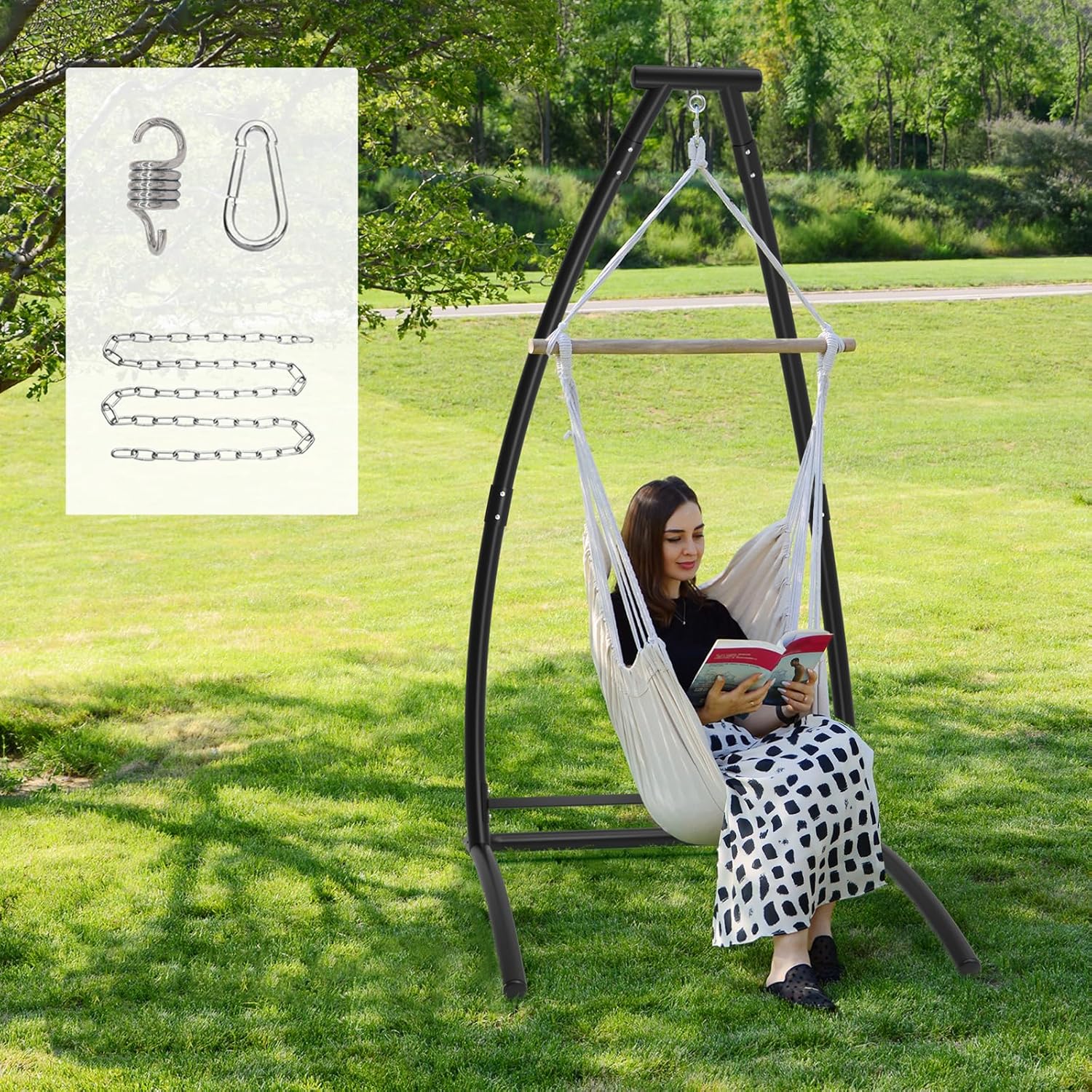 Hammock With Stand - Heavy Steel Hanging Hammock Chair Stand