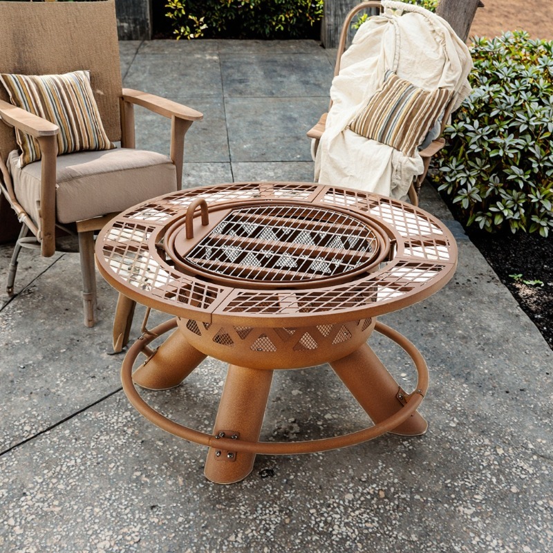 Outdoor Furniture Bali - 2026 Modern Outdoor Steel Charcoal Dual-Use