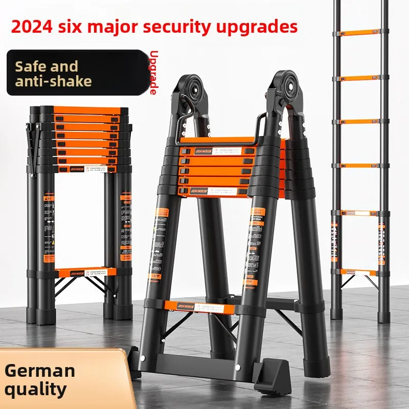 Outdoor Furniture Bali - Thickened carbon steel telescopic ladder Multifunctional