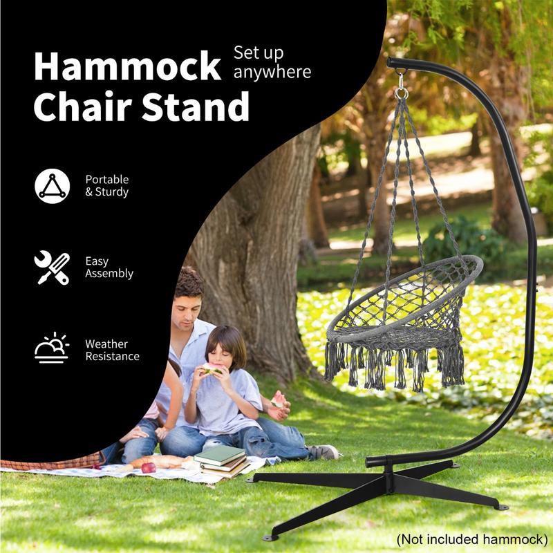Hammock With Stand - Solid Steel C Hammock Frame Stand