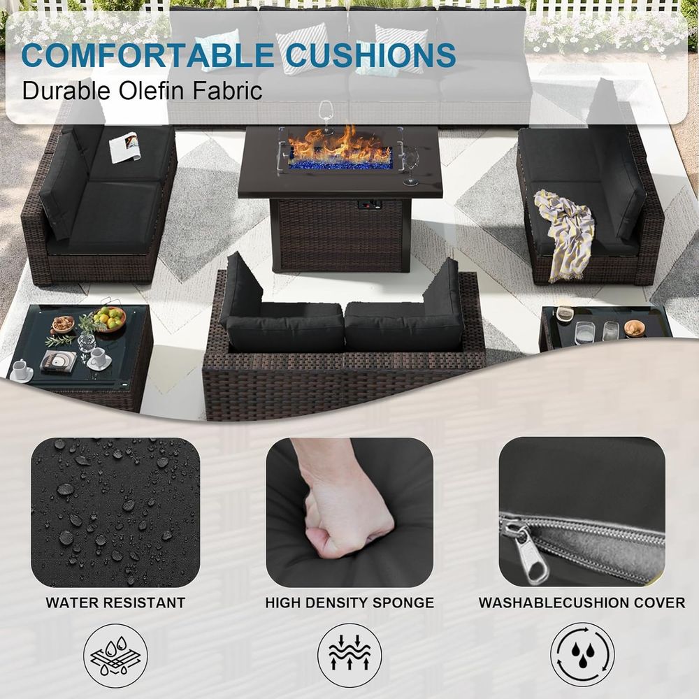 13-Piece Outdoor Sectional Pat - Outdoor Furniture And Fire Pit review and price