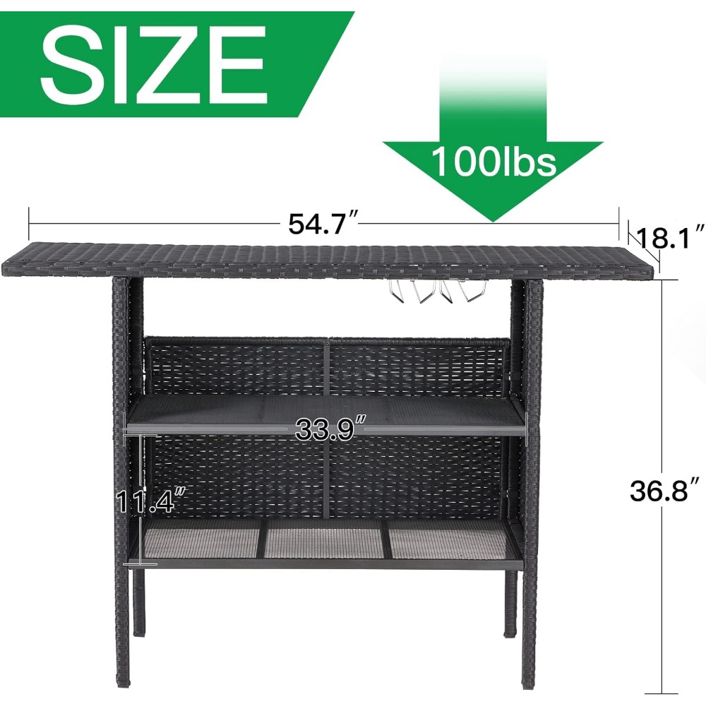 Outdoor Patio Wicker Bar Count - Outdoor Furniture And Fire Pit review and price