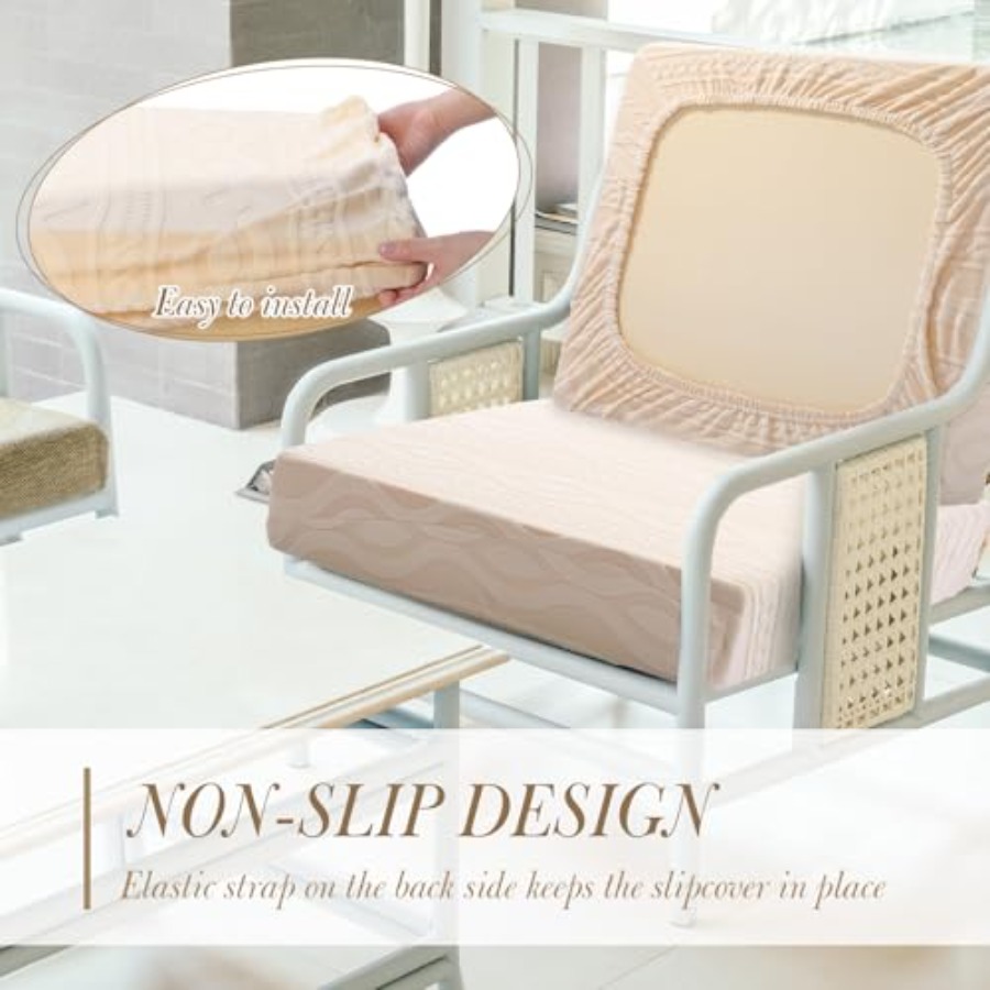 8Pcs Stretch Patio Cushion Cov - Outdoor Furniture Covers review and price