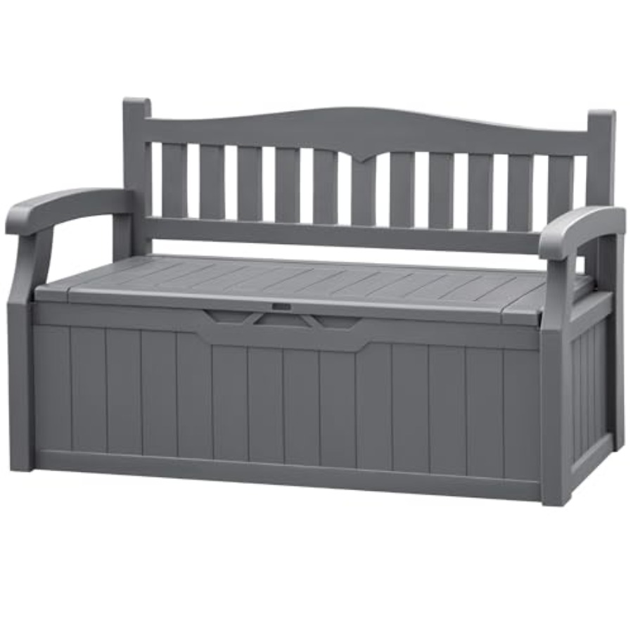 80 Gallon Grey Resin Outdoor S - Garden Storage Box review and price