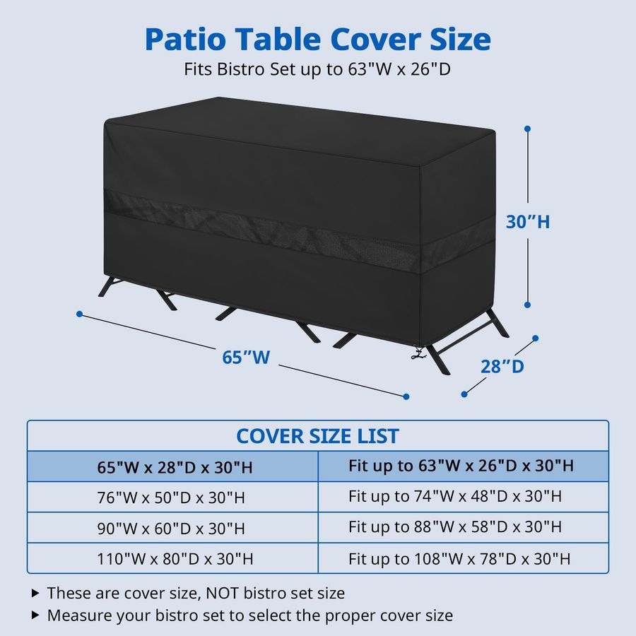 Bistro Set Cover Waterproof, O - Outdoor Furniture Covers review and price