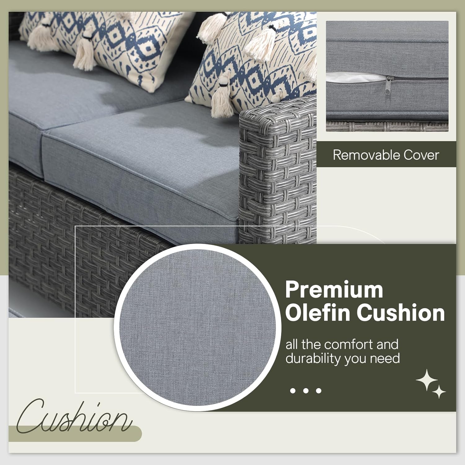 6pcs Grey PE Rattan Outdoor Se - Outdoor Furniture Bali review and price