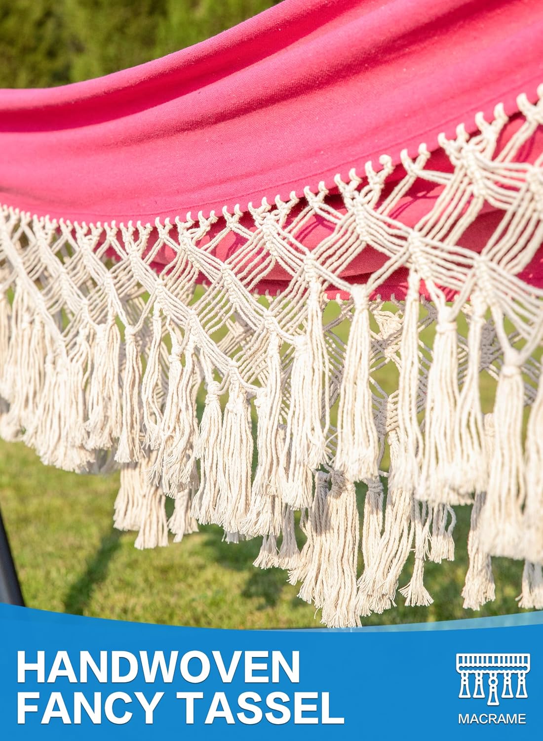 Handmade Tassel Double Hammock - Hammock With Stand review and price