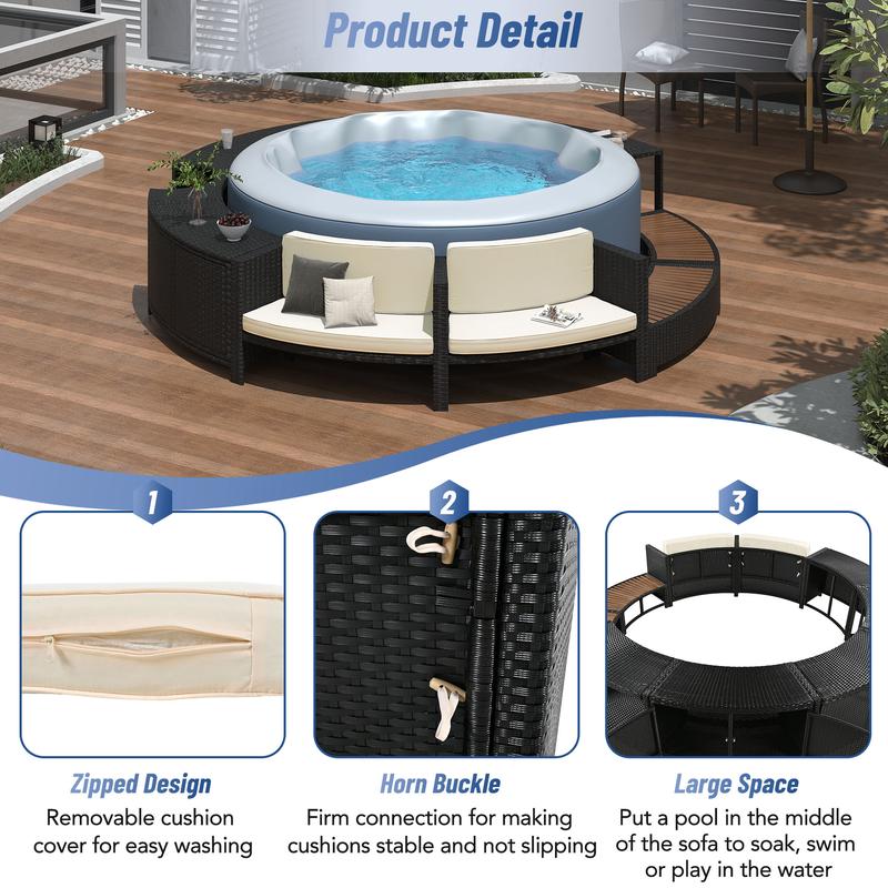 Rattan Sofa Set with Storage M - Outdoor Furniture On Sale review and price