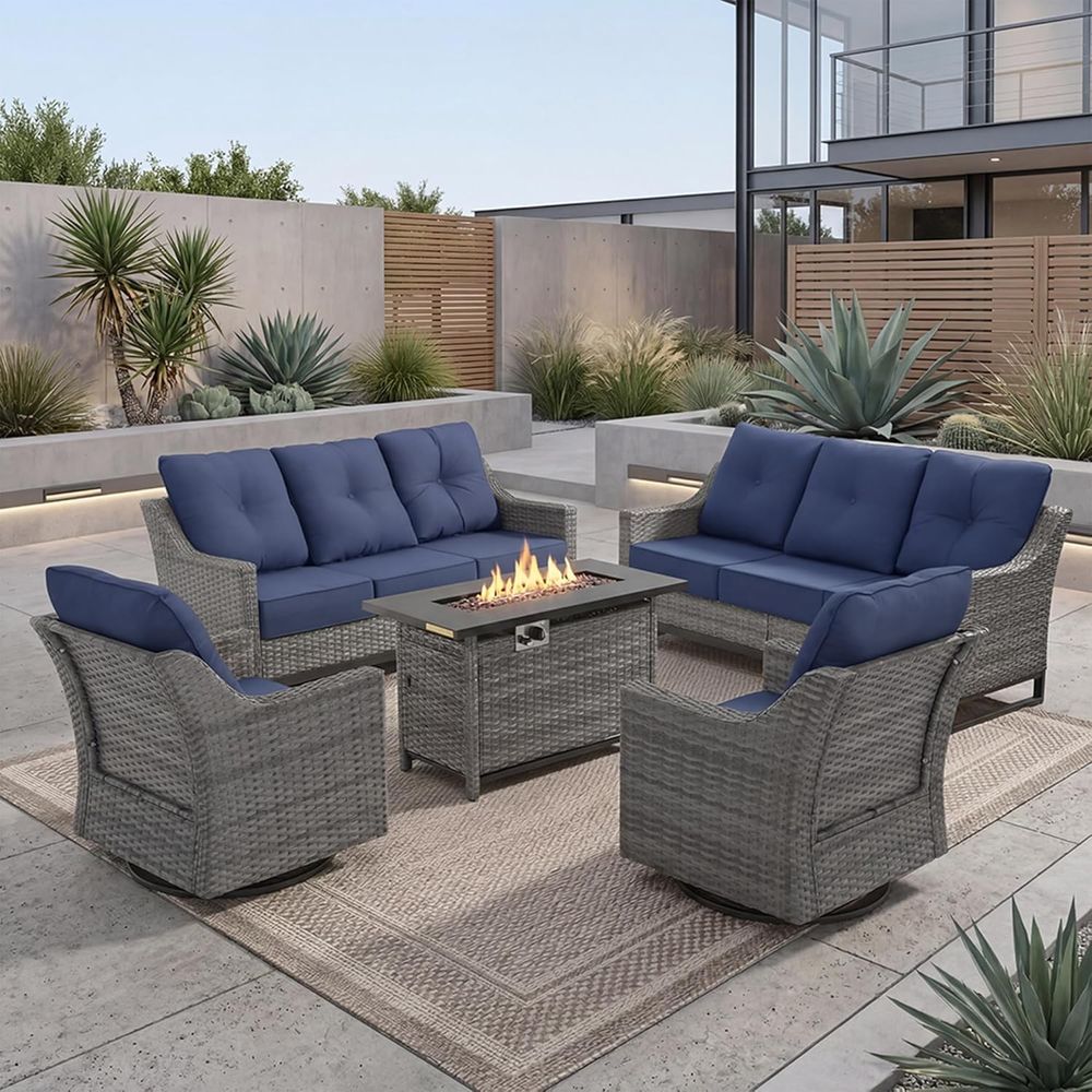 5-Piece Patio Furniture Set wi - Outdoor Furniture And Fire Pit review and price