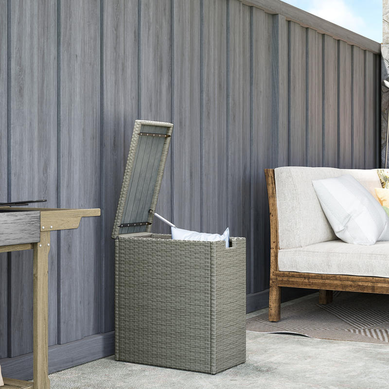 Poly Rattan Garden Box, 66 L S - Garden Storage Box review and price