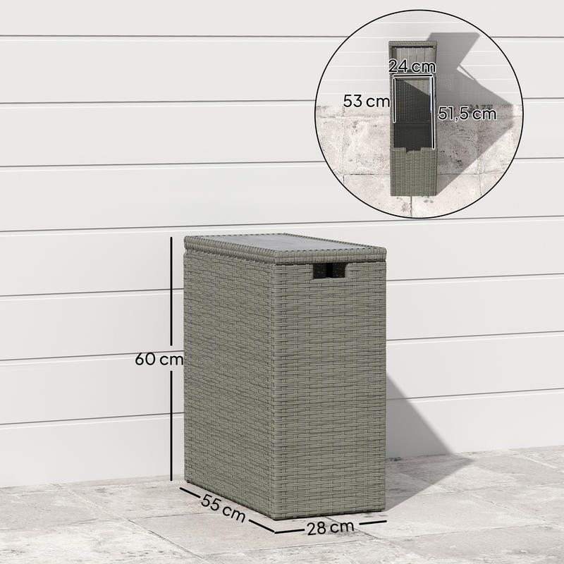 Poly Rattan Garden Box, 66 L S - Garden Storage Box review and price