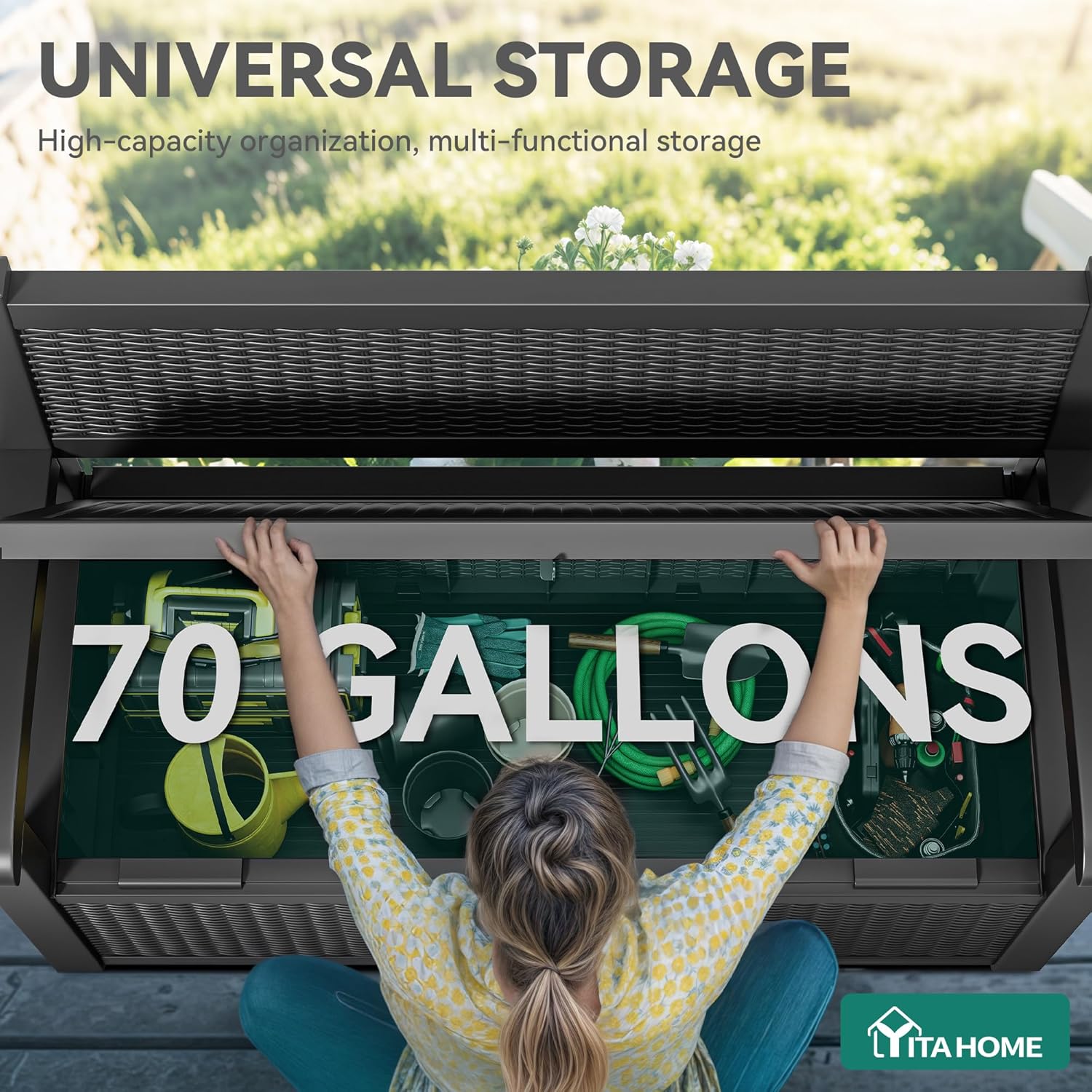 70 Gallon Deck Bench with Stor - Garden Storage Box review and price
