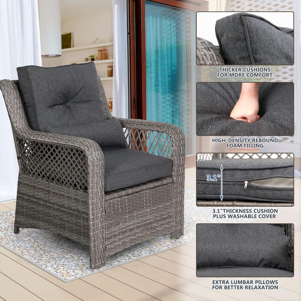 6-Piece Grey Wicker Outdoor Pa - Outdoor Furniture On Sale review and price