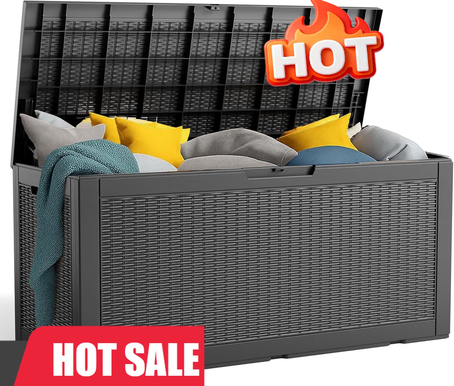 100 Gallon Resin Deck Box, Loc - Outdoor Furniture Warehouse review and price