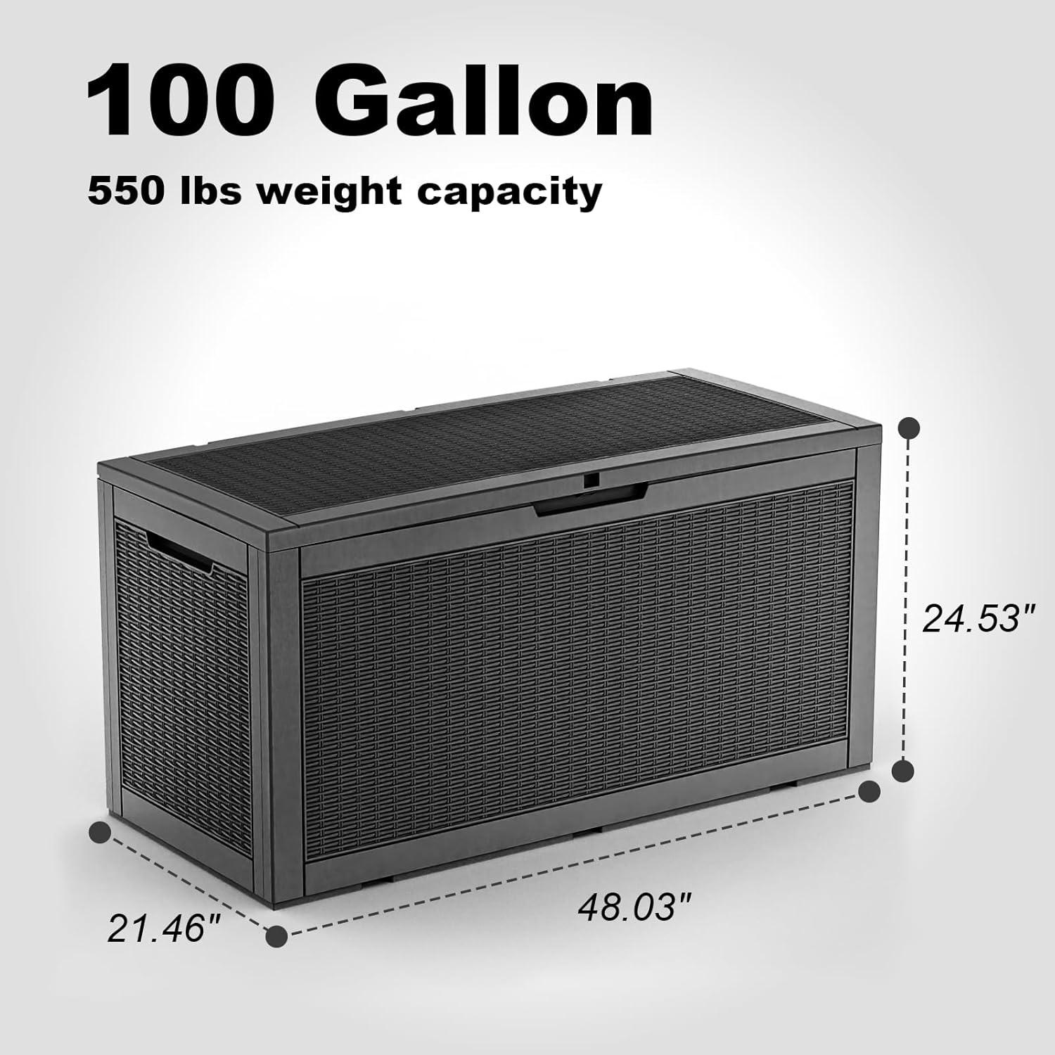 100 Gallon Resin Deck Box, Loc - Outdoor Furniture Warehouse review and price