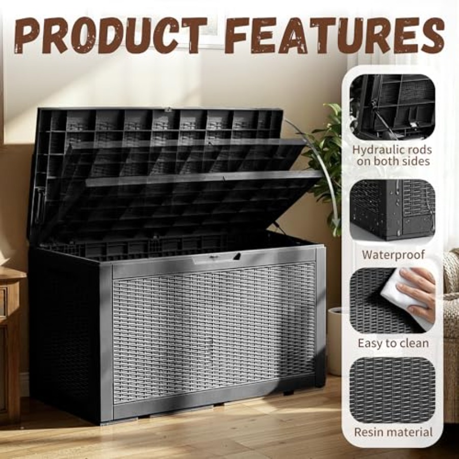 100-Gallon Outdoor Storage Box - Garden Storage Box review and price