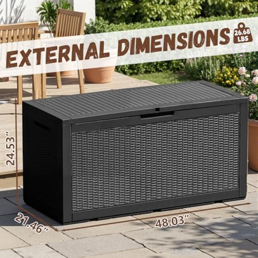 100-Gallon Outdoor Storage Box - Garden Storage Box review and price