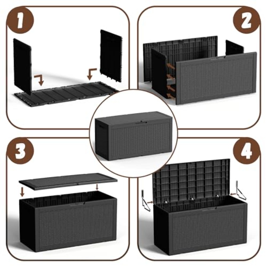 100-Gallon Outdoor Storage Box - Garden Storage Box review and price