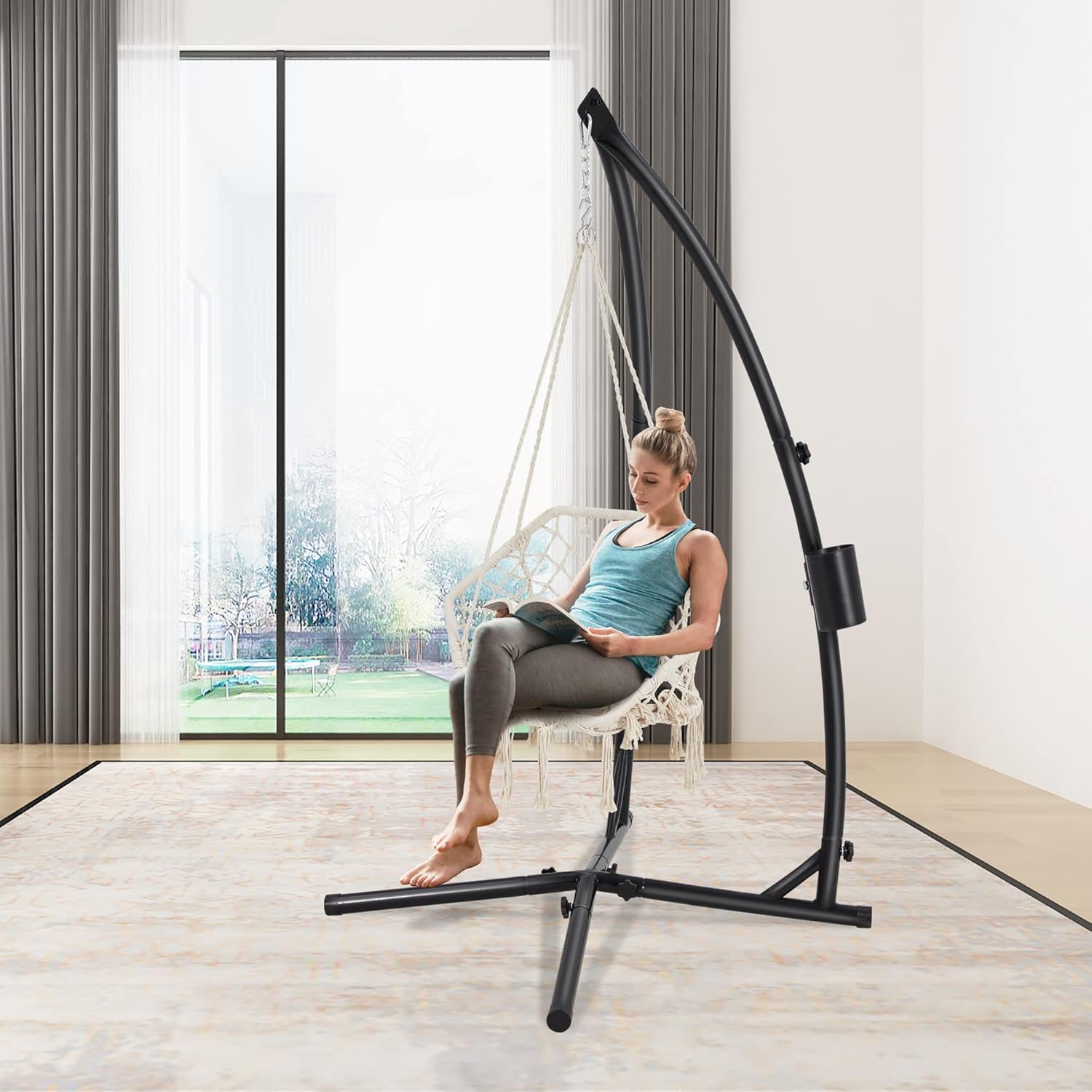 Heavy Duty C-Type Steel Hammoc - Hammock With Stand review and price