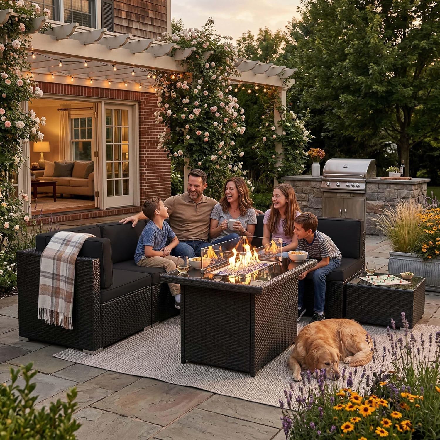 8 Pieces Patio Furniture Set w - Outdoor Furniture And Fire Pit review and price