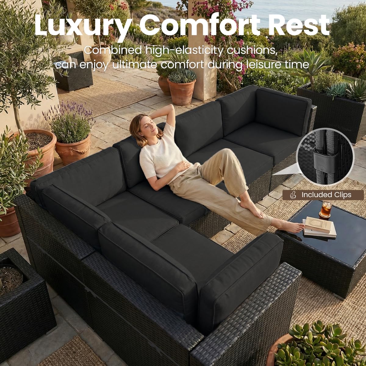 8 Pieces Patio Furniture Set w - Outdoor Furniture And Fire Pit review and price