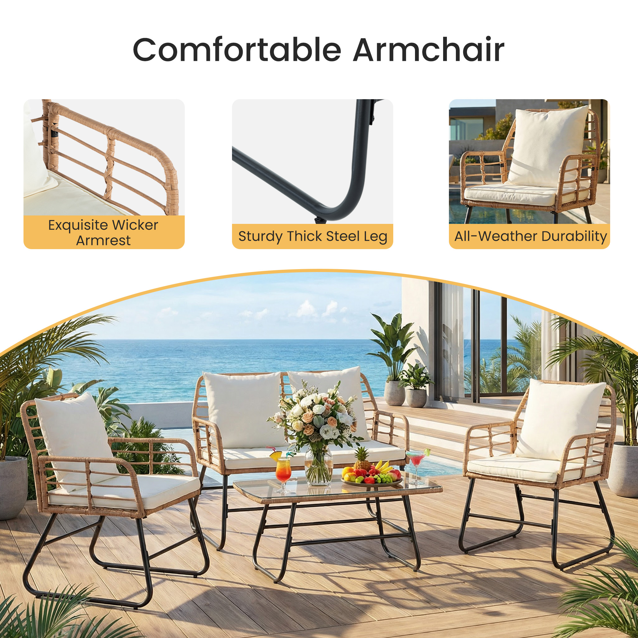 JHK Outdoor Wicker Patio Furni - Outdoor Furniture On Sale review and price