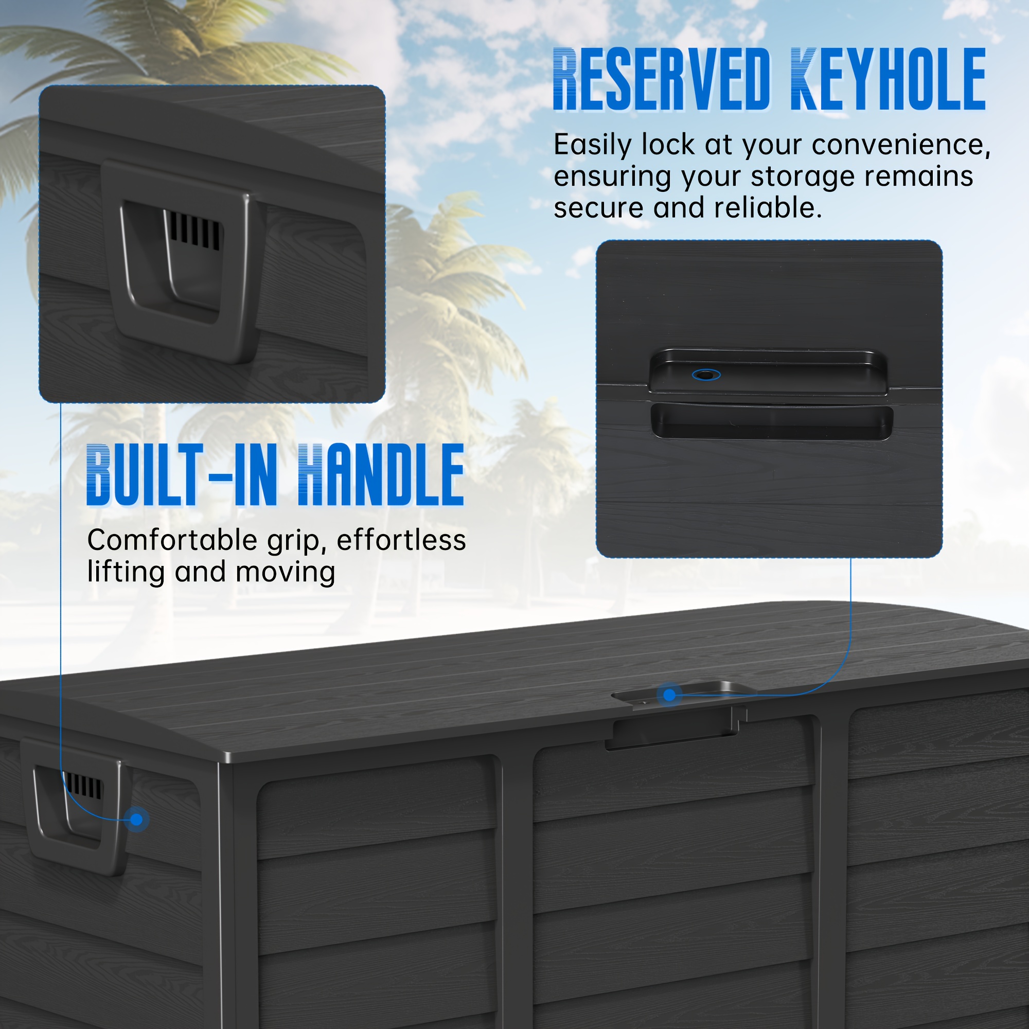 Weatherproof Resin Storage, 75 - Garden Storage Box review and price
