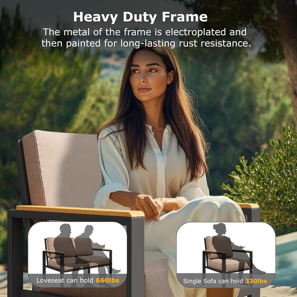5-Piece Outdoor Patio Furnitur - Outdoor Furniture And Fire Pit review and price