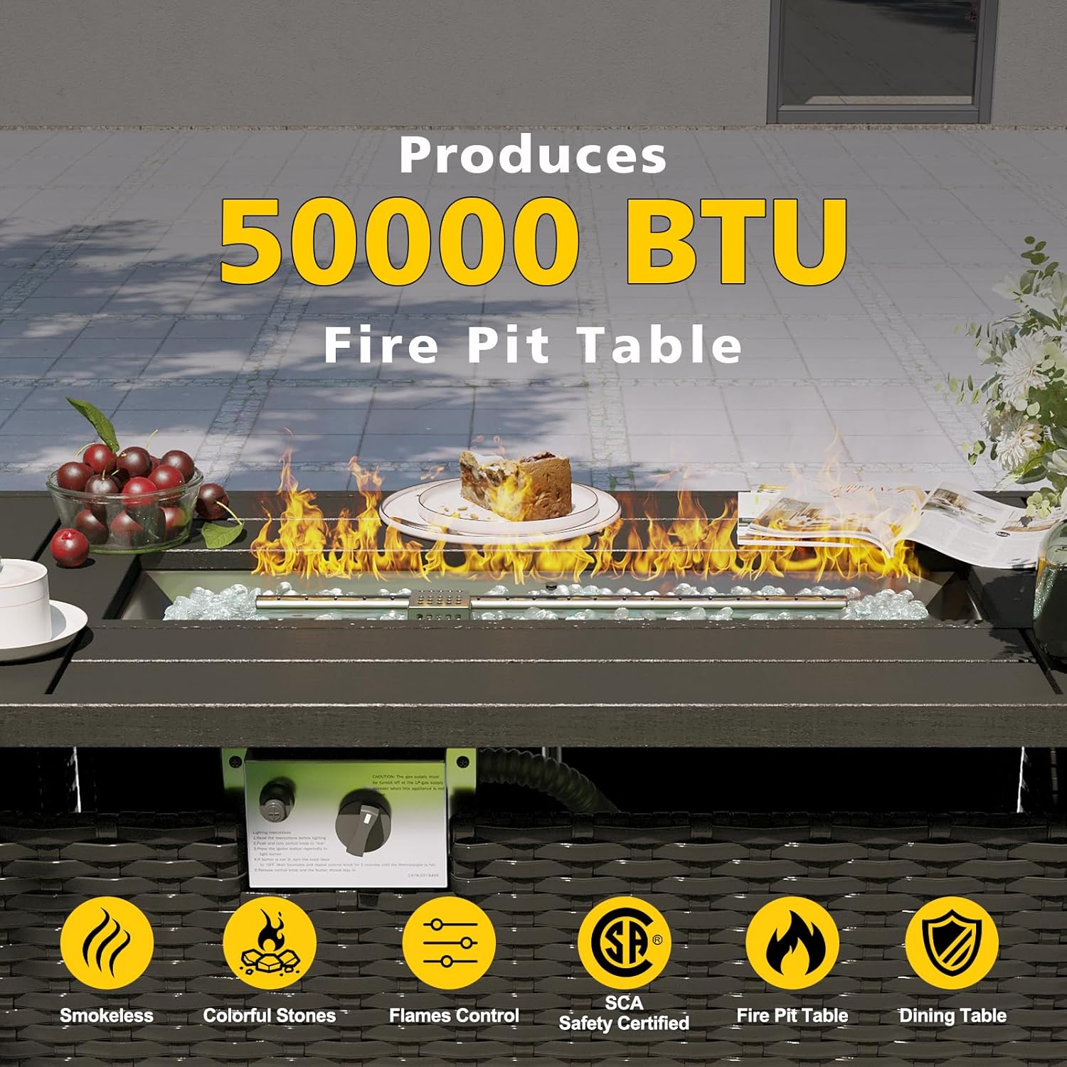 Patio Furniture Set with Fire  - Outdoor Furniture And Fire Pit review and price