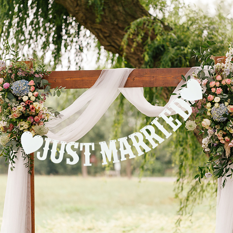 White Just Married Paper Garla - Outdoor Furniture Vintage review and price