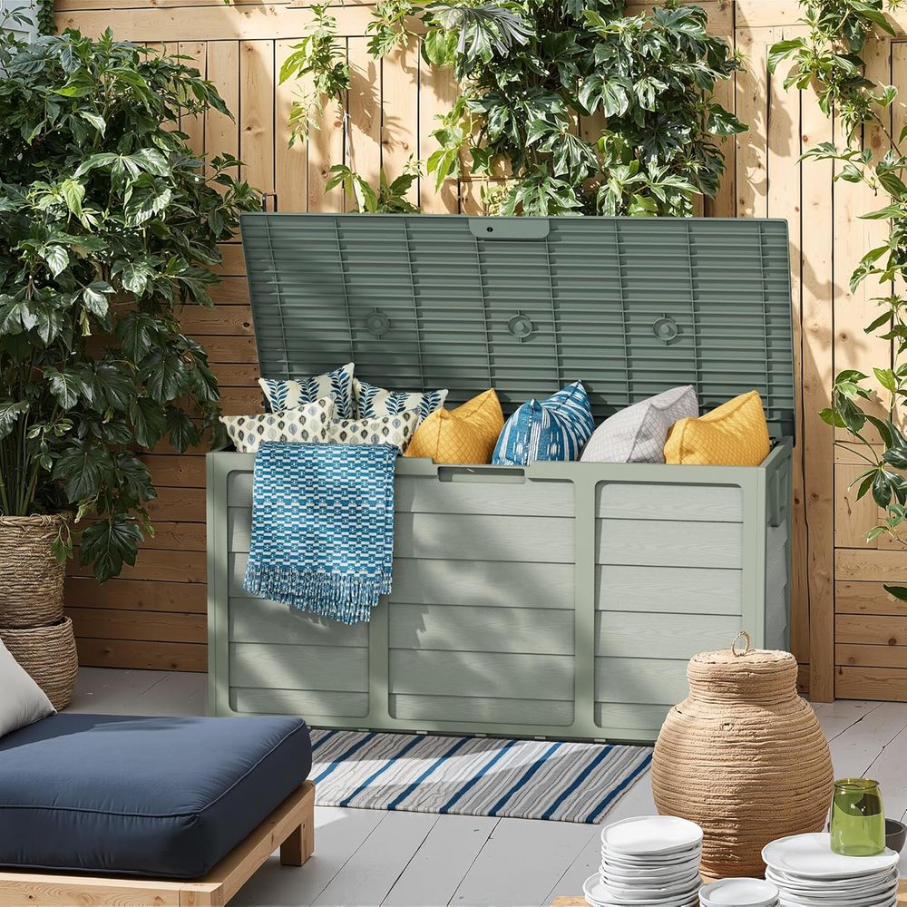 75 Gallon Outdoor Storage Deck - Garden Storage Box review and price