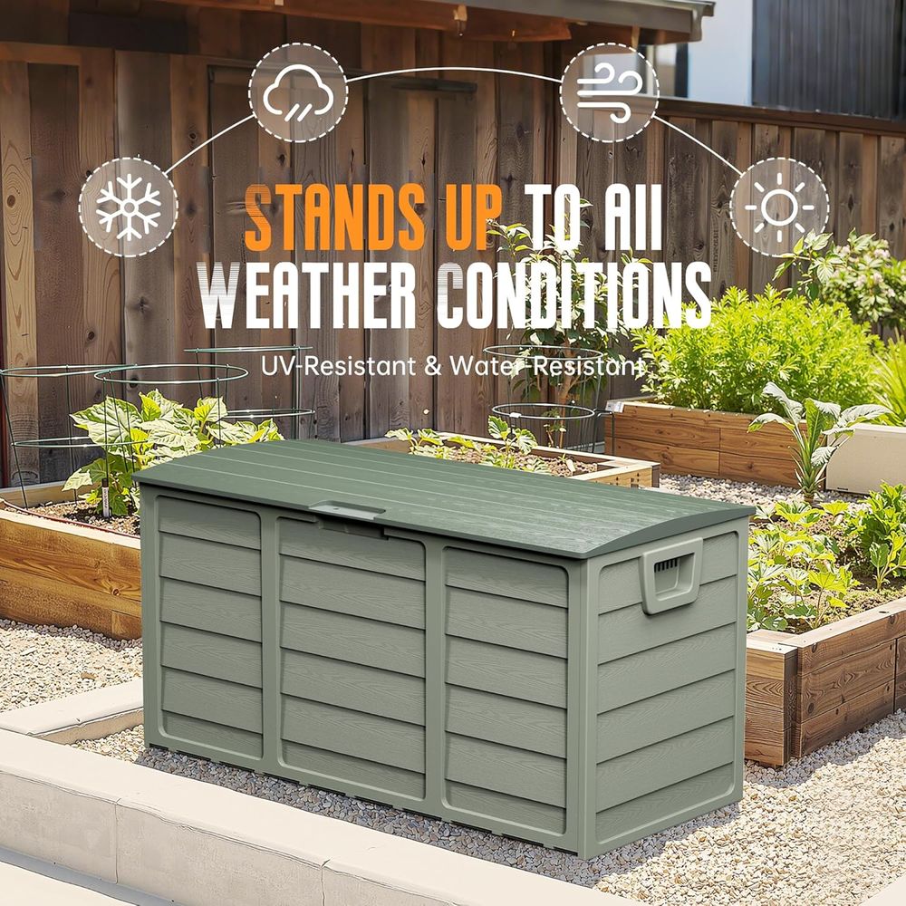 75 Gallon Outdoor Storage Deck - Garden Storage Box review and price