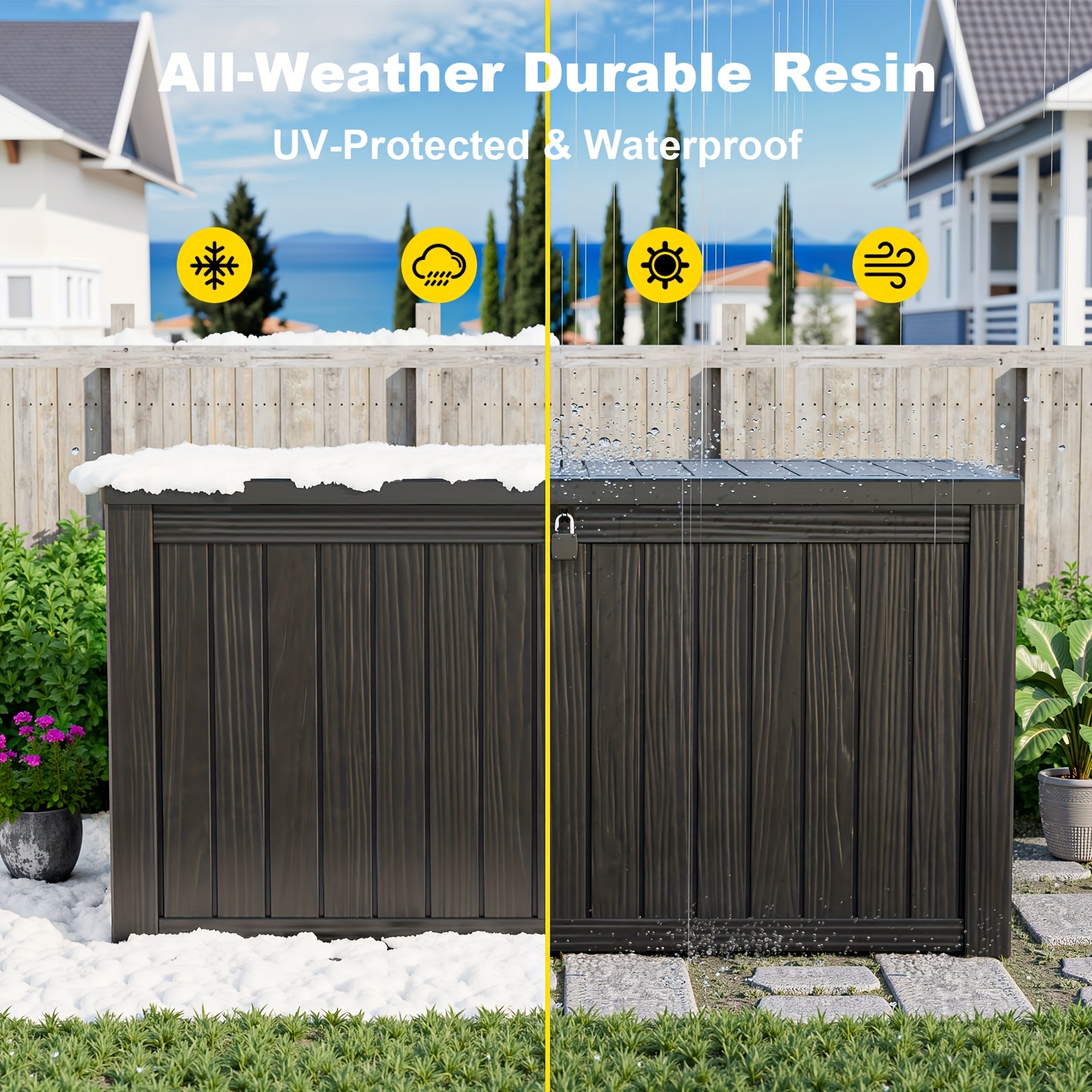 161 Gallon Deck Box, Indoor An - Garden Storage Box review and price