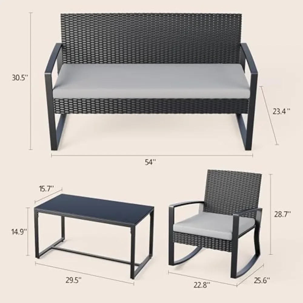 4 Piece Outdoor Patio Furnitur - Outdoor Furniture Bali review and price