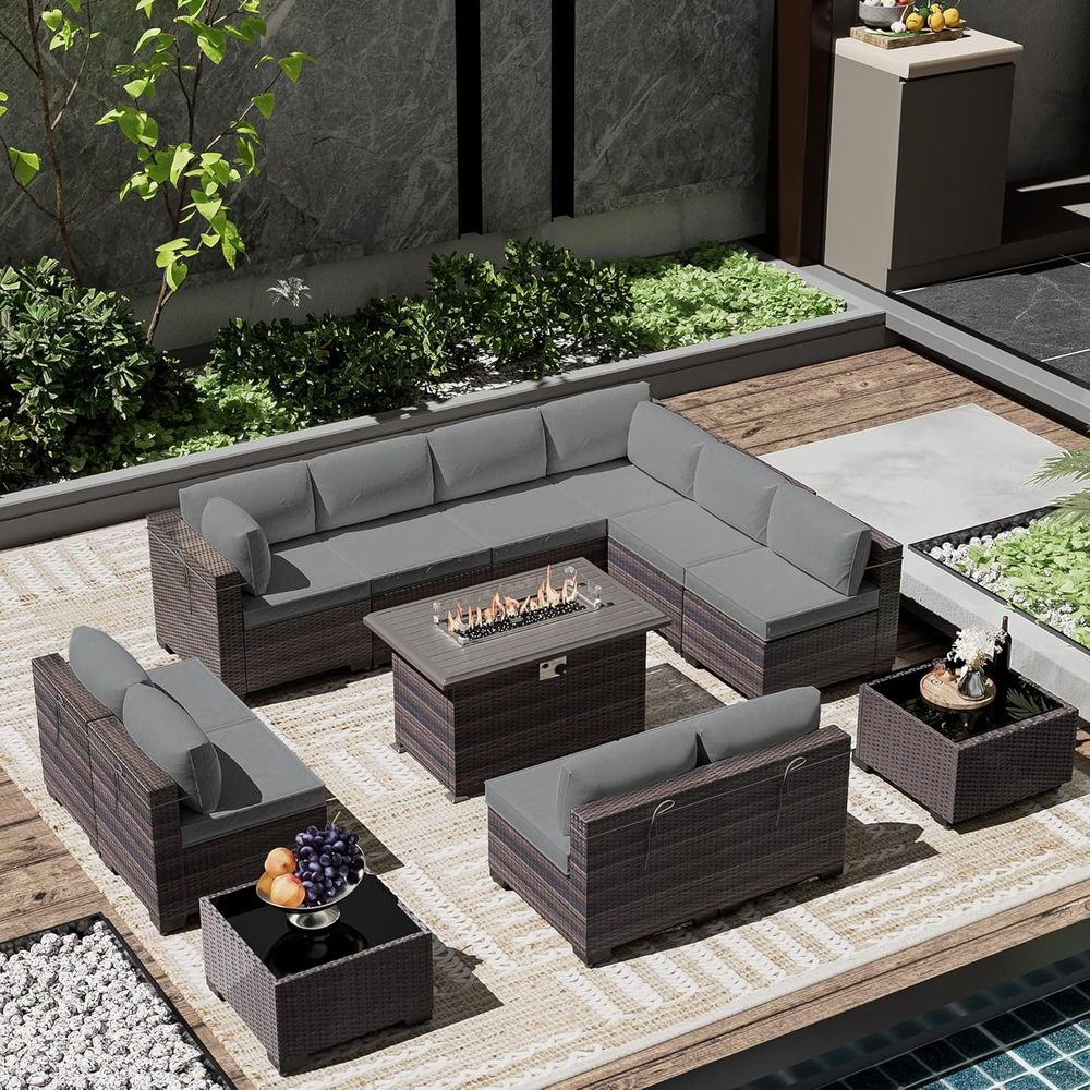 13-Piece Outdoor Sectional Pat - Outdoor Furniture And Fire Pit review and price