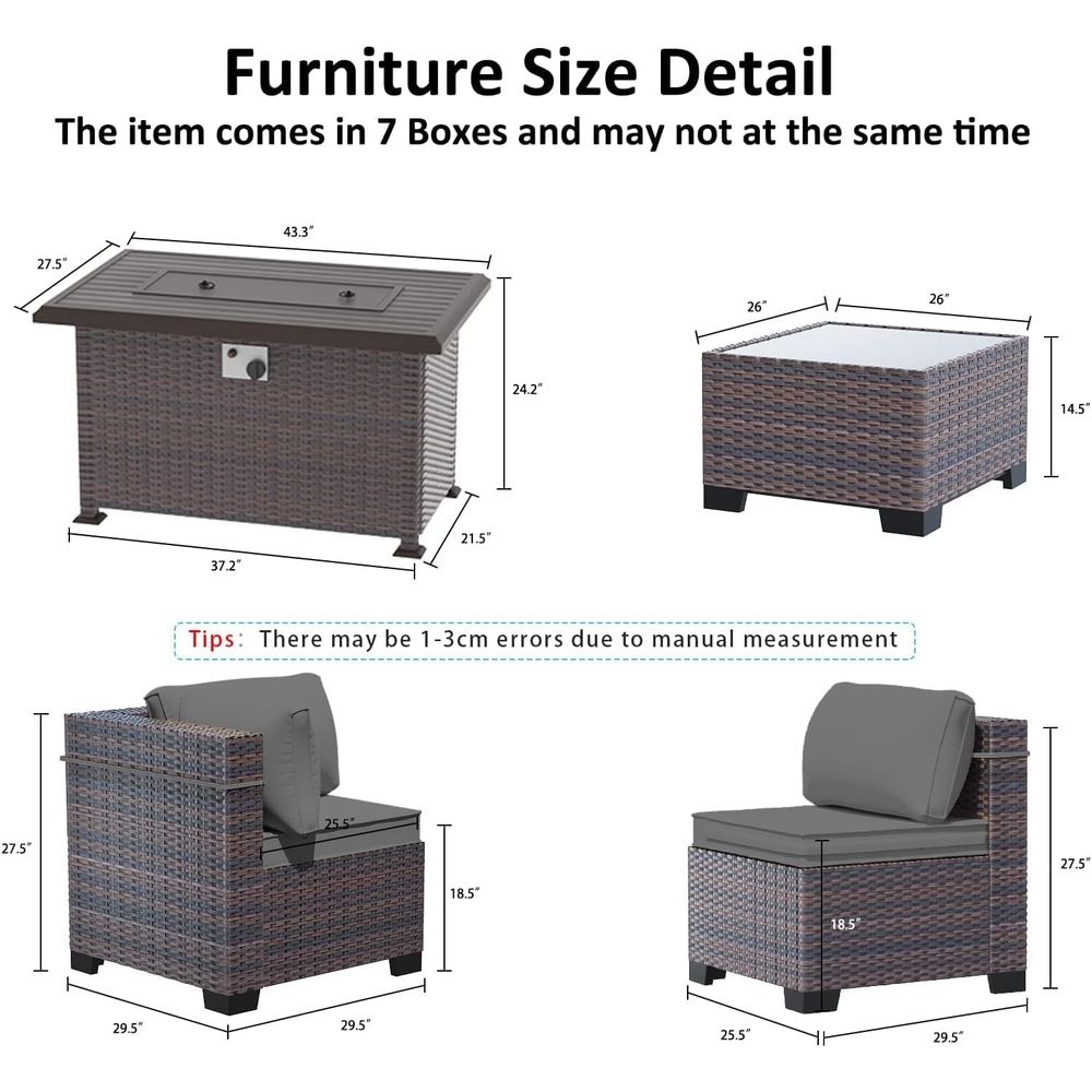 13-Piece Outdoor Sectional Pat - Outdoor Furniture And Fire Pit review and price
