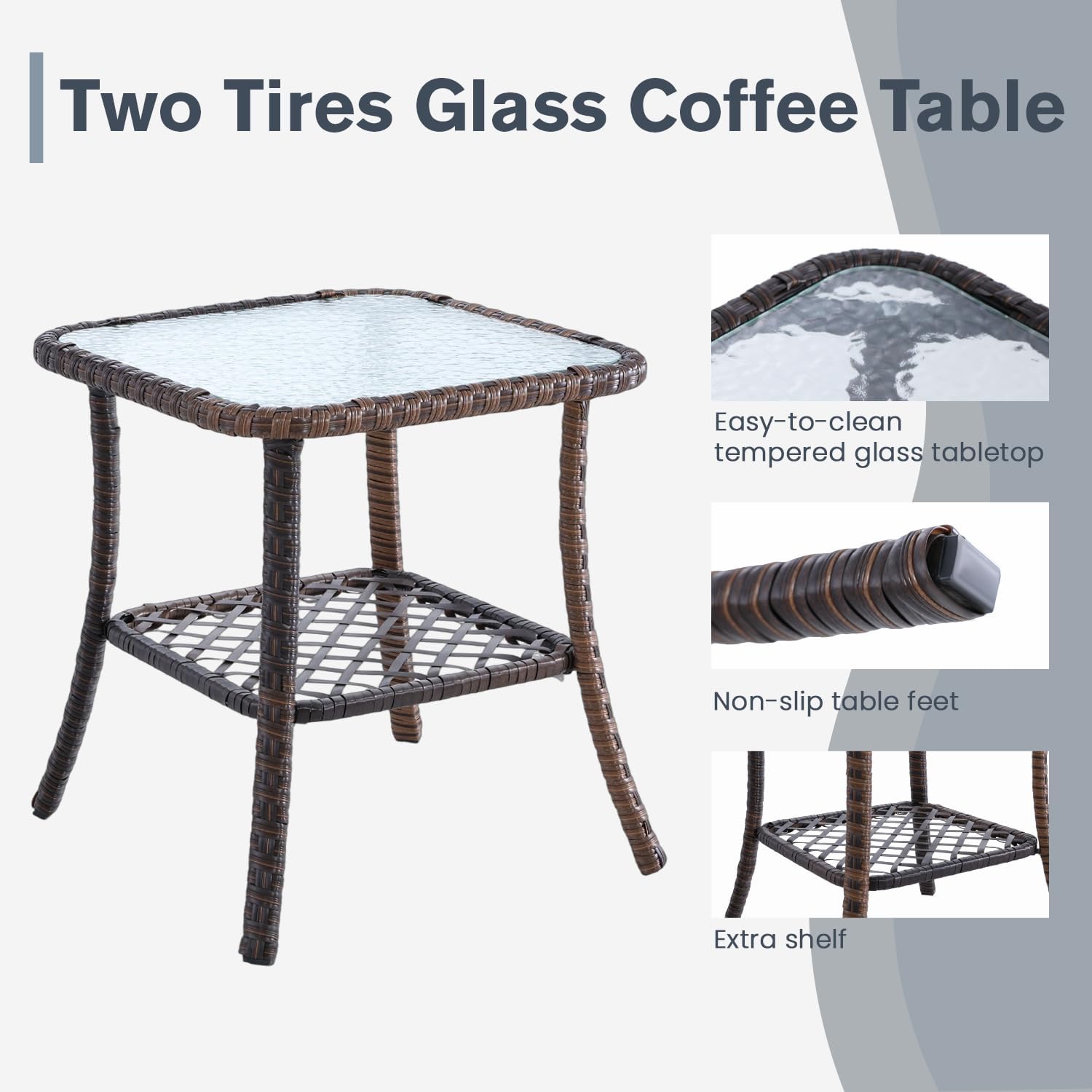 3 Pcs Patio Bistro Set with Ta - Outdoor Furniture Bali review and price