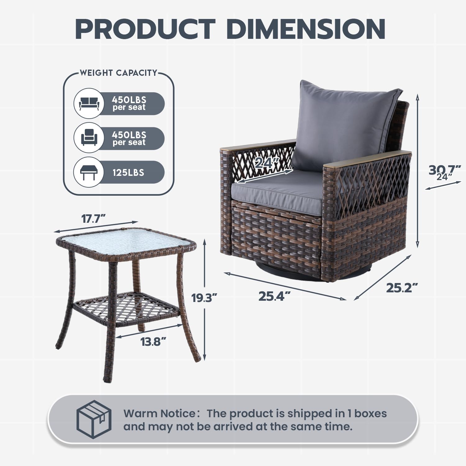 3 Pcs Patio Bistro Set with Ta - Outdoor Furniture Bali review and price
