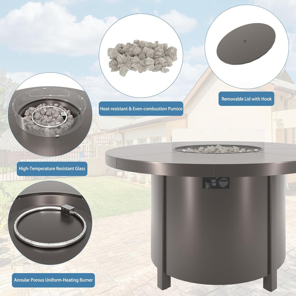 7-Piece Outdoor Patio Furnitur - Outdoor Furniture And Fire Pit review and price
