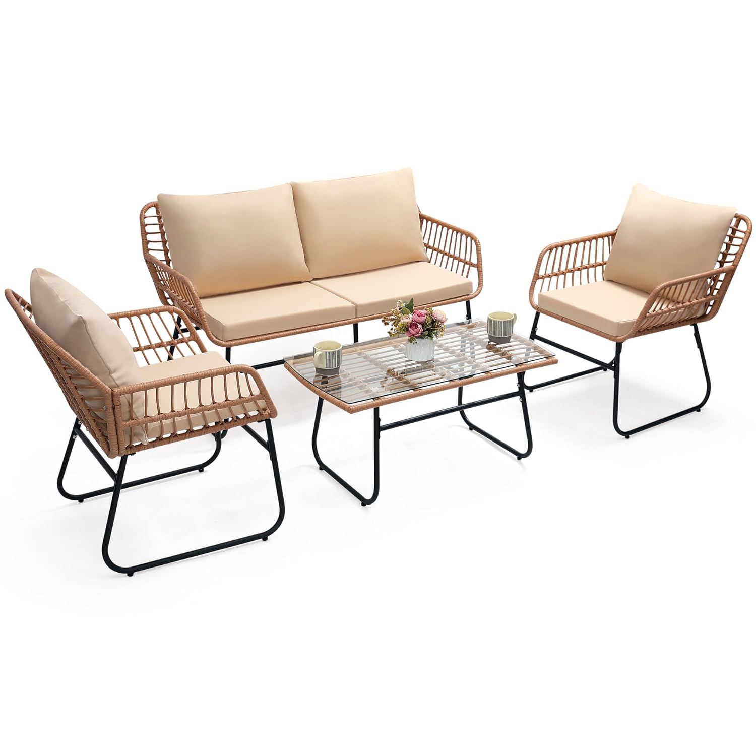 4 Piece Patio Bistro Outdoor F - Outdoor Furniture Bali review and price