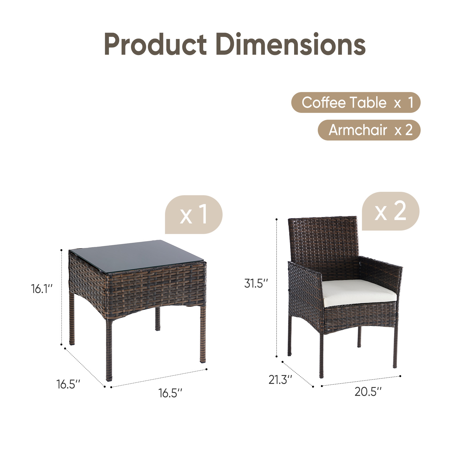 JHK Large Size 3 Pieces Outdoo - Outdoor Furniture Bali review and price