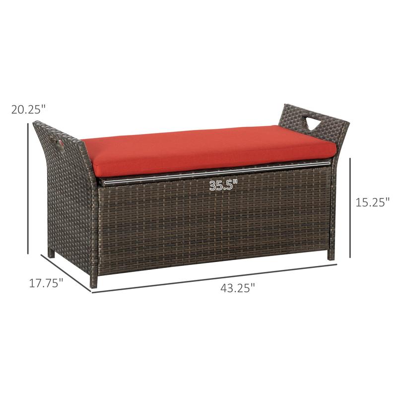 29 Gallon Patio Wicker Storage - Garden Storage Box review and price