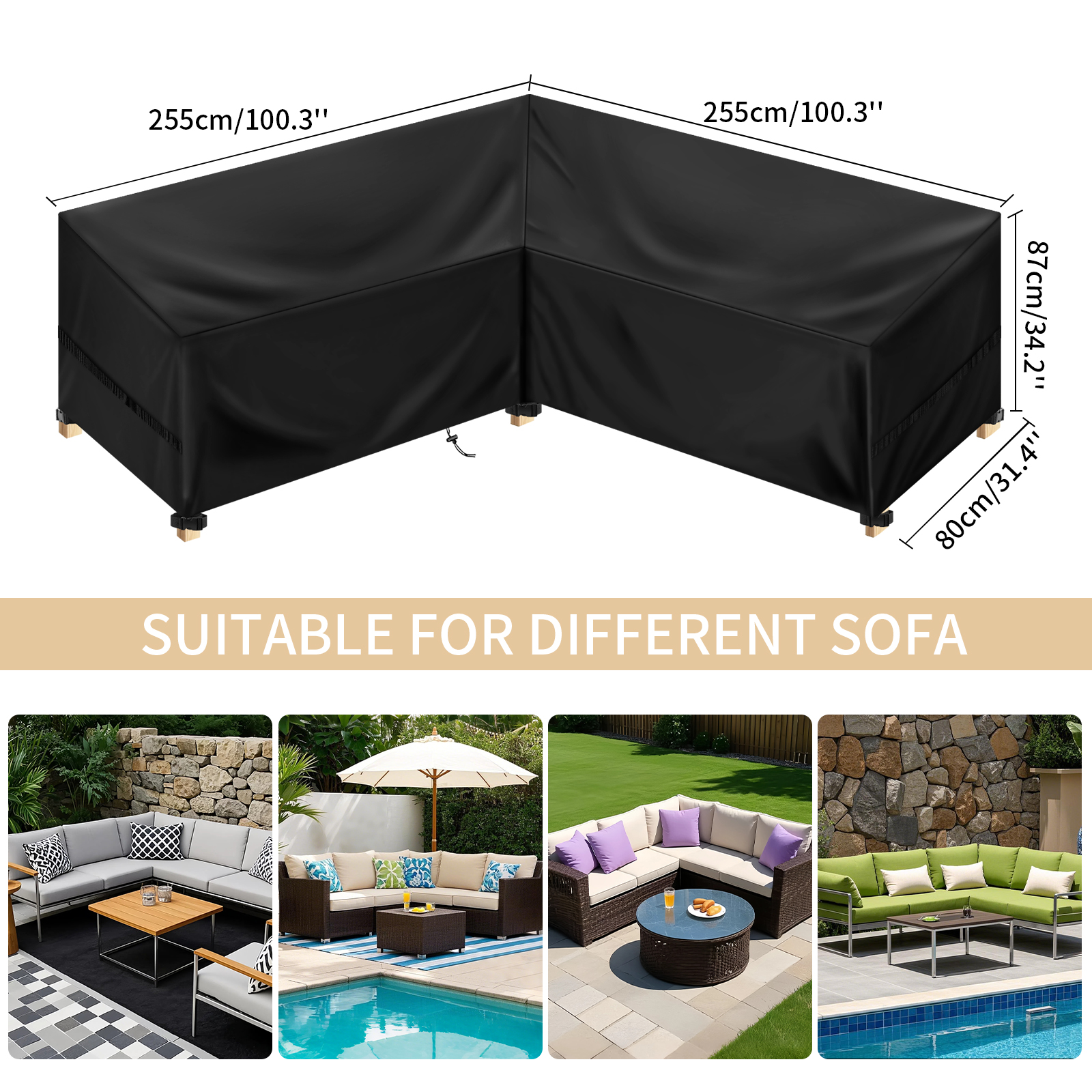 L Shape Furniture Waterproof C - Outdoor Furniture Cover Xl review and price