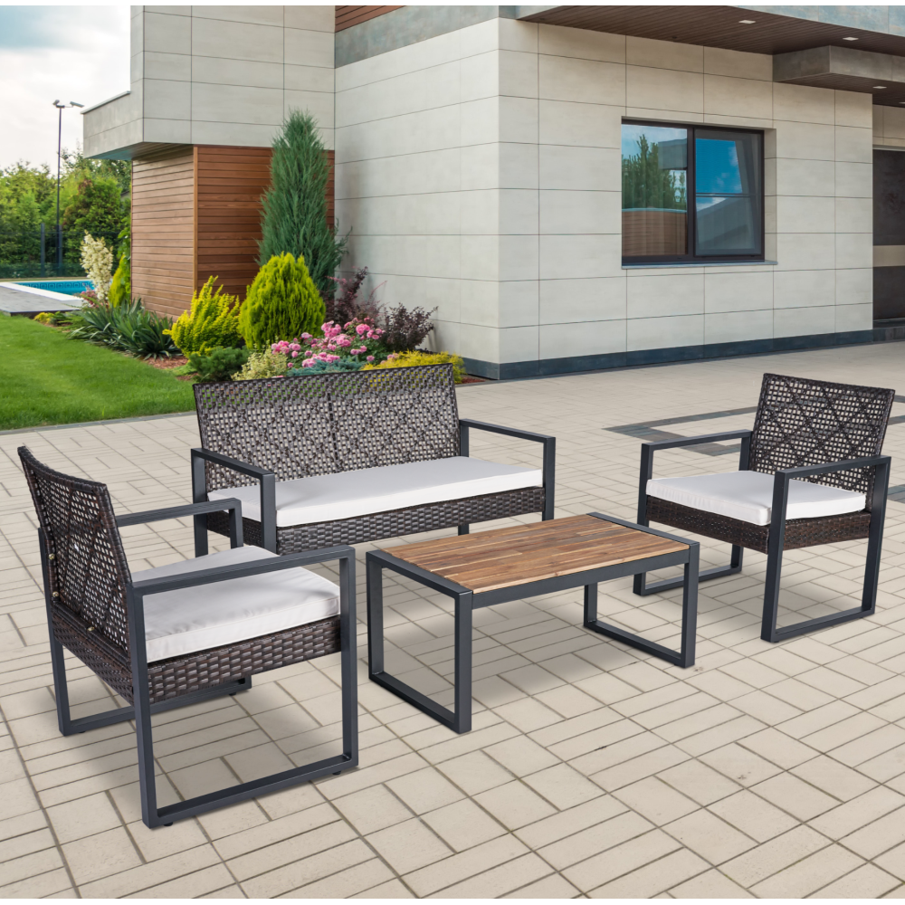 4-Piece Modern Wicker Outdoor  - Outdoor Furniture On Sale review and price