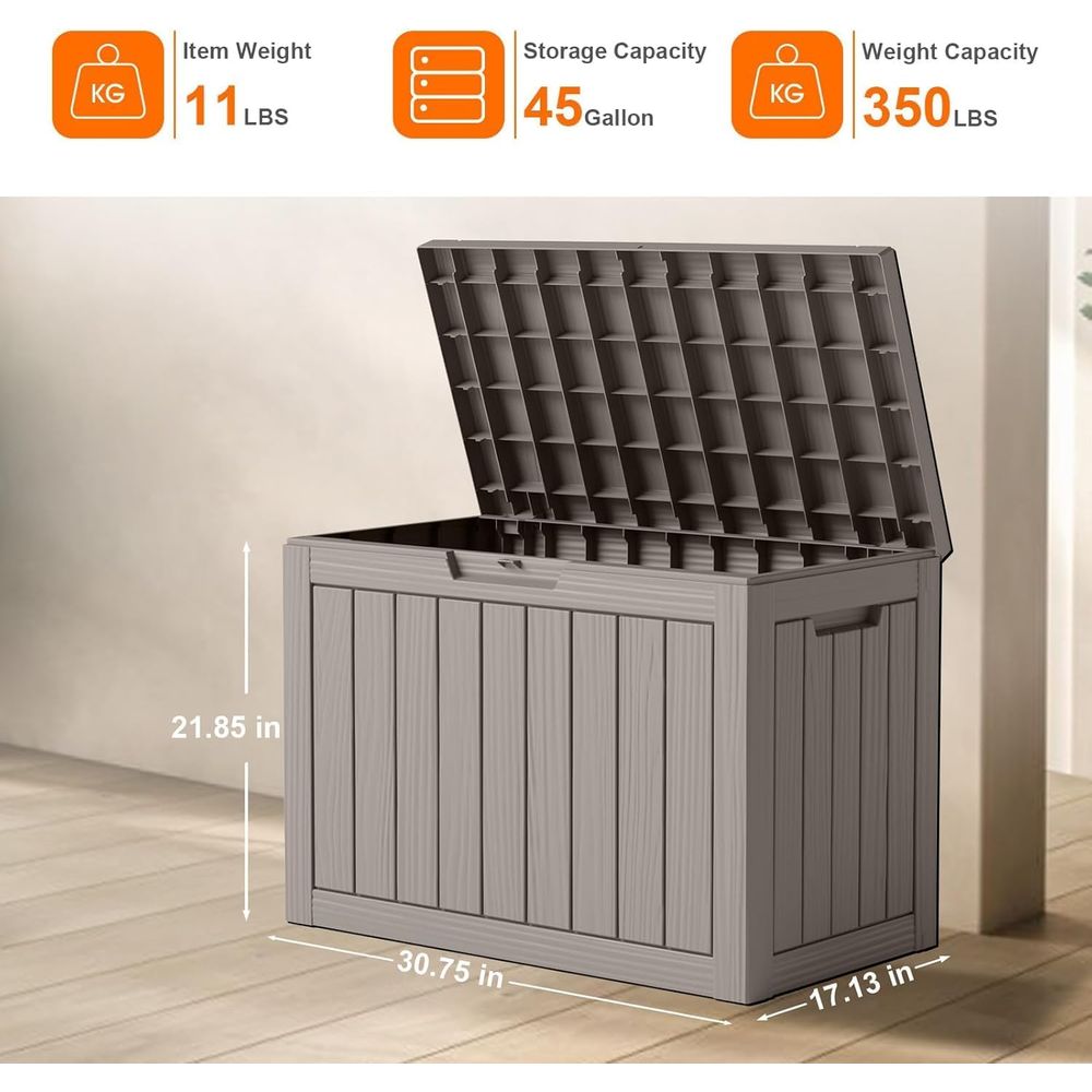 45 Gallon Lockable Outdoor Sto - Garden Storage Box review and price