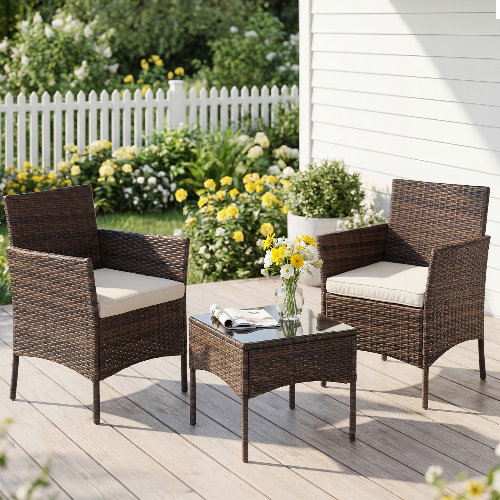 JHK 3 Pieces Outdoor Patio Fur - Outdoor Furniture On Sale review and price