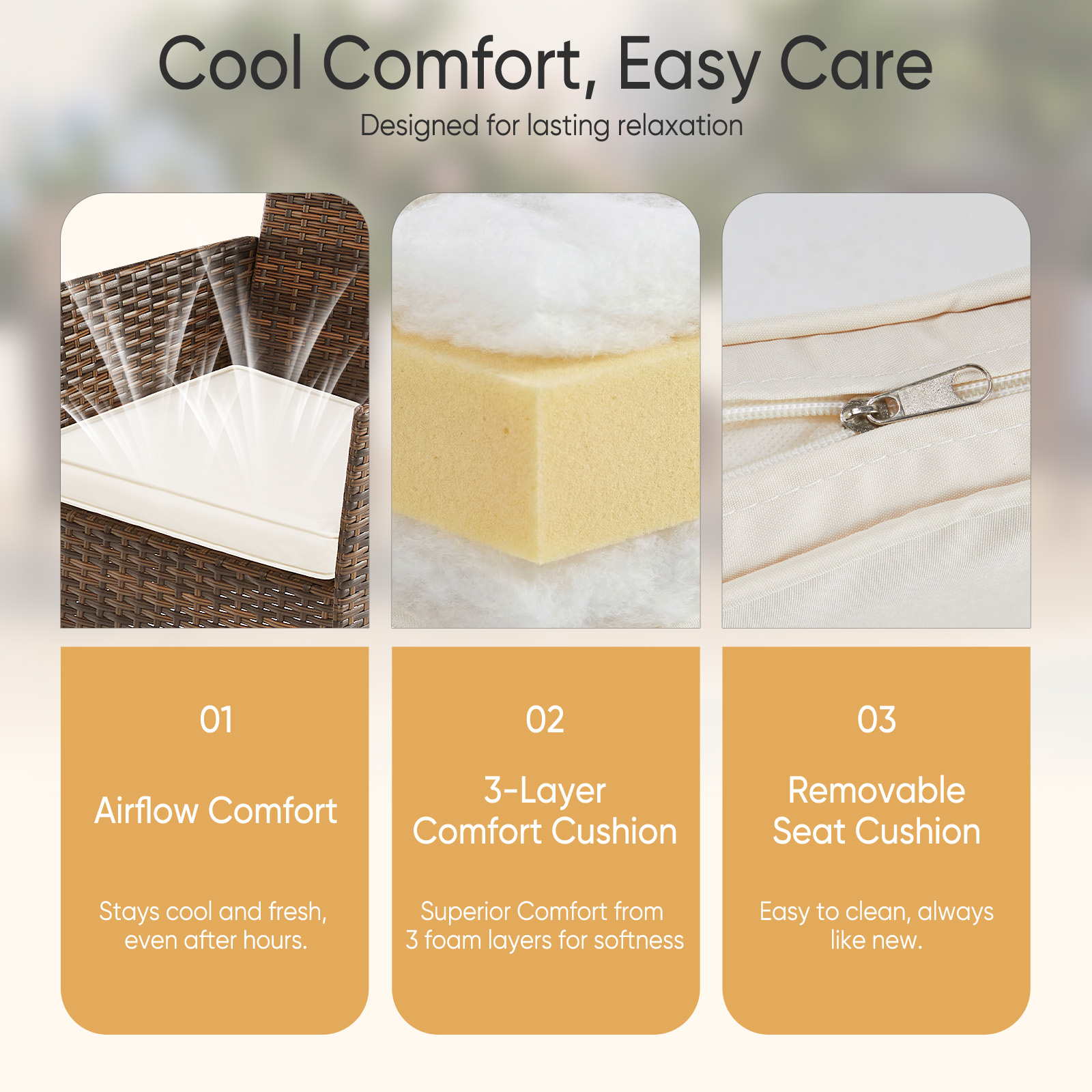 JHK 3 Pieces Outdoor Patio Fur - Outdoor Furniture On Sale review and price