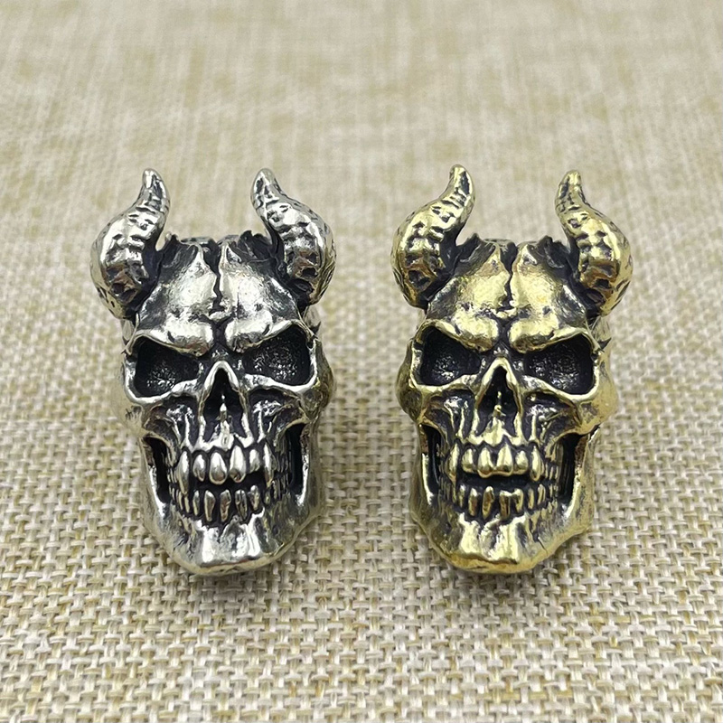 Brass Horned Skull Head Knife  - Outdoor Furniture Diy review and price